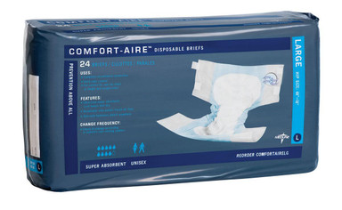 Comfort-Aire Adult Briefs with Tabs, Heavy Absorbency