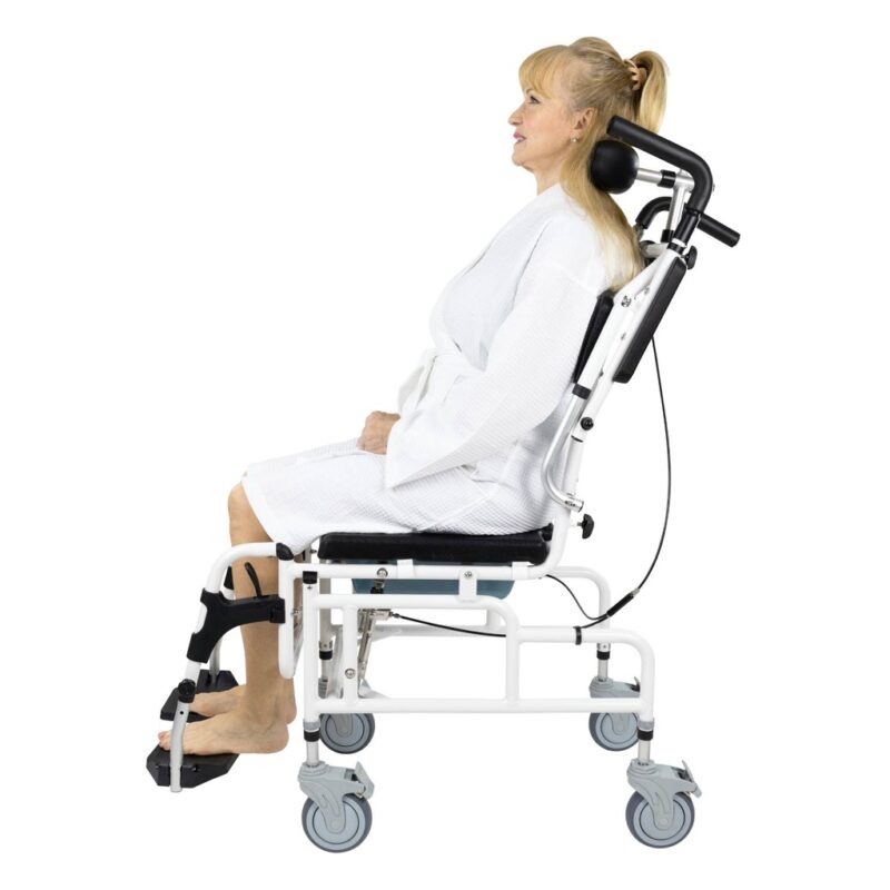 Reclining Shower Commode Transport Chair - Image 3