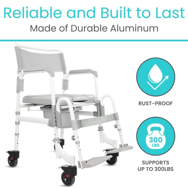 Shower Commode Transport Chair - Image 7