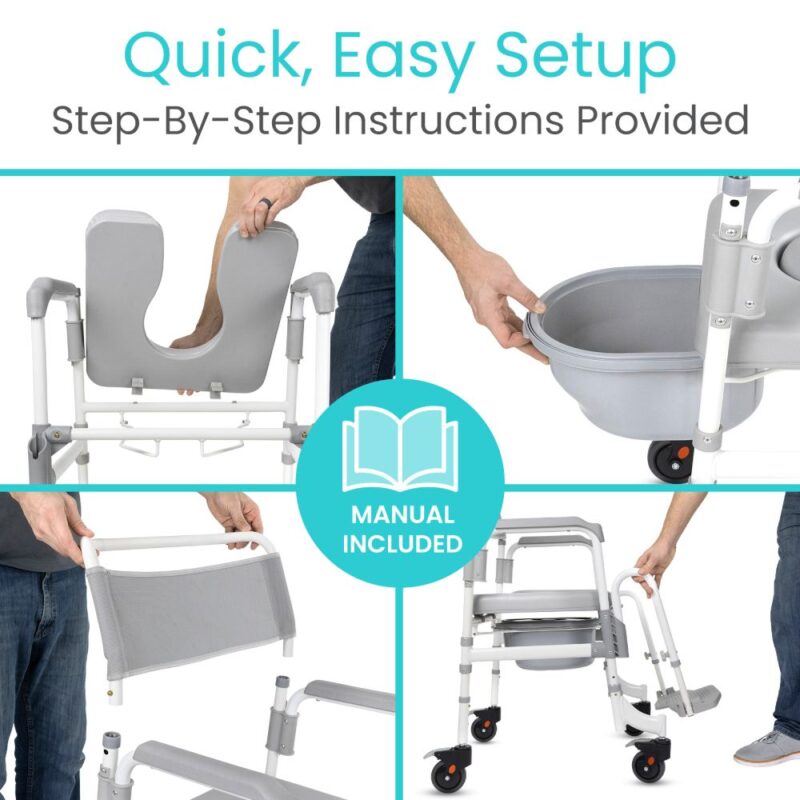 Shower Commode Transport Chair - Image 5