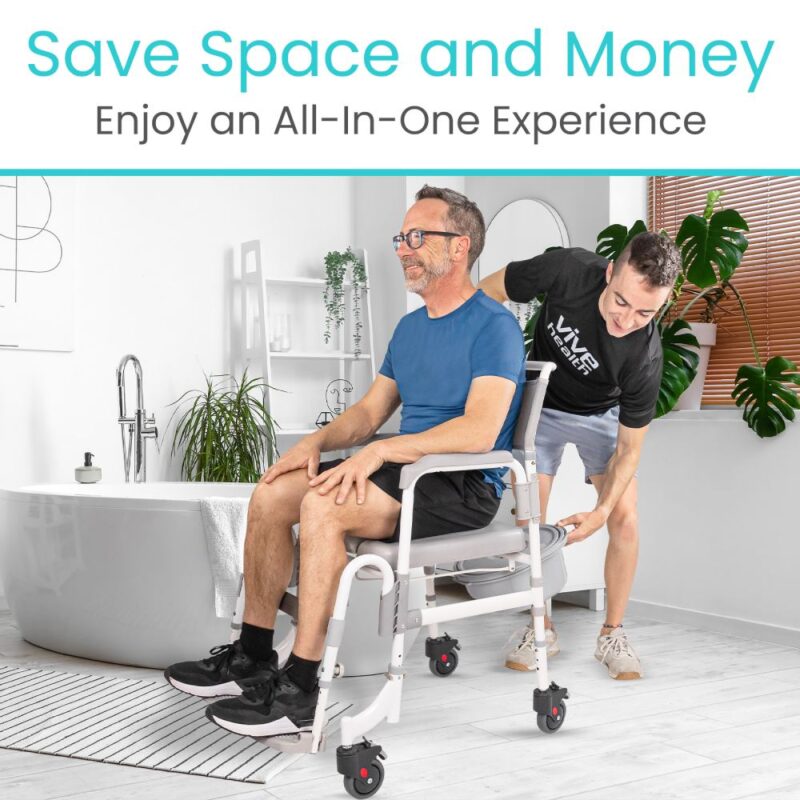 Shower Commode Transport Chair - Image 2