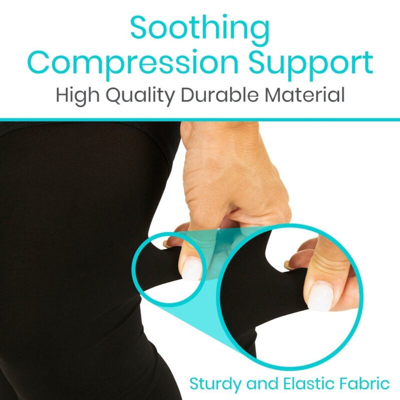 Thigh High Open Toe Compression Stockings 15-20mmHg - Image 5