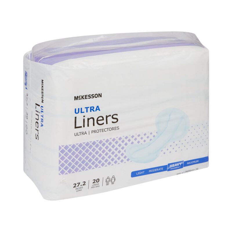 Incontinence Liner McKesson Ultra 27-1/5 Inch Length Heavy Absorbency Polymer Core One Size Fits Most - Image 3