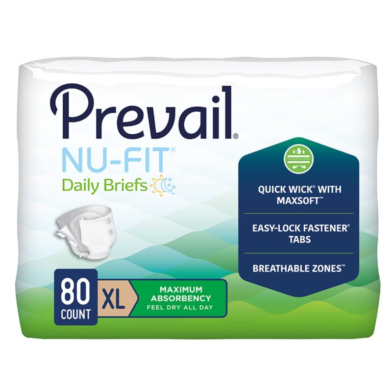 Unisex Adult Incontinence Brief Prevail® Nu-Fit® Disposable Heavy Absorbency - Image 4