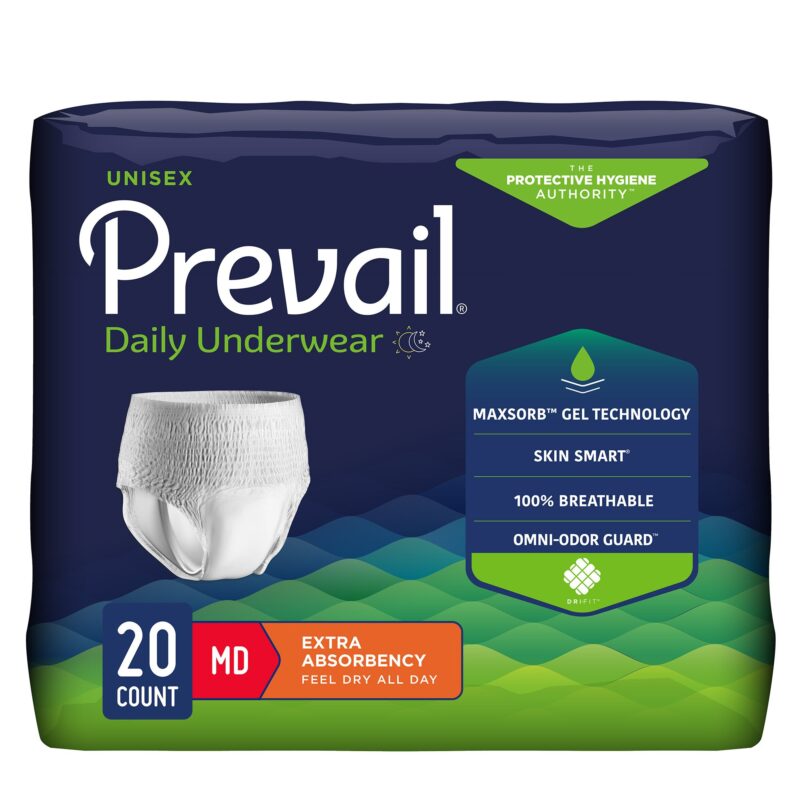 Unisex Adult Absorbent Underwear Prevail® Per-Fit® Extra Pull On with Tear Away Seams Medium Disposable Heavy Absorbency - Image 5