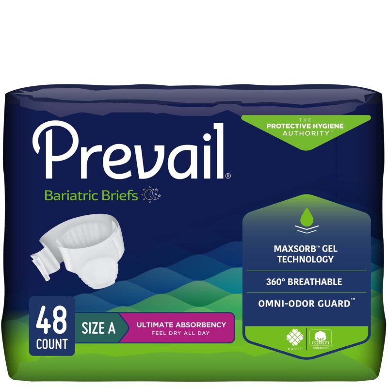 Unisex Adult Incontinence Brief Prevail® Disposable Heavy Absorbency - Image 2