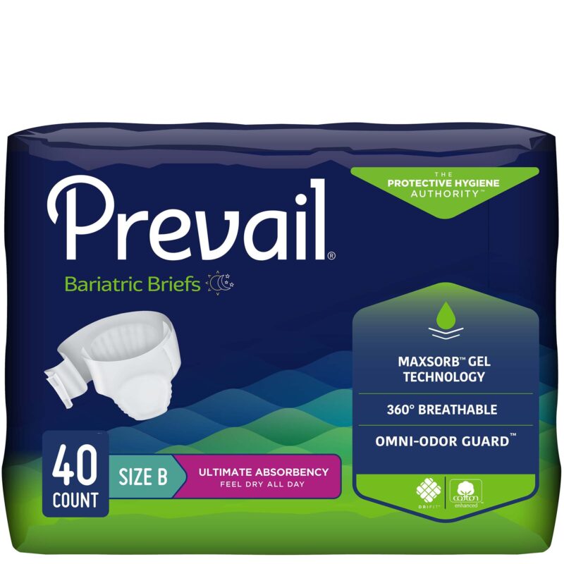 Unisex Adult Incontinence Brief Prevail® Disposable Heavy Absorbency - Image 3