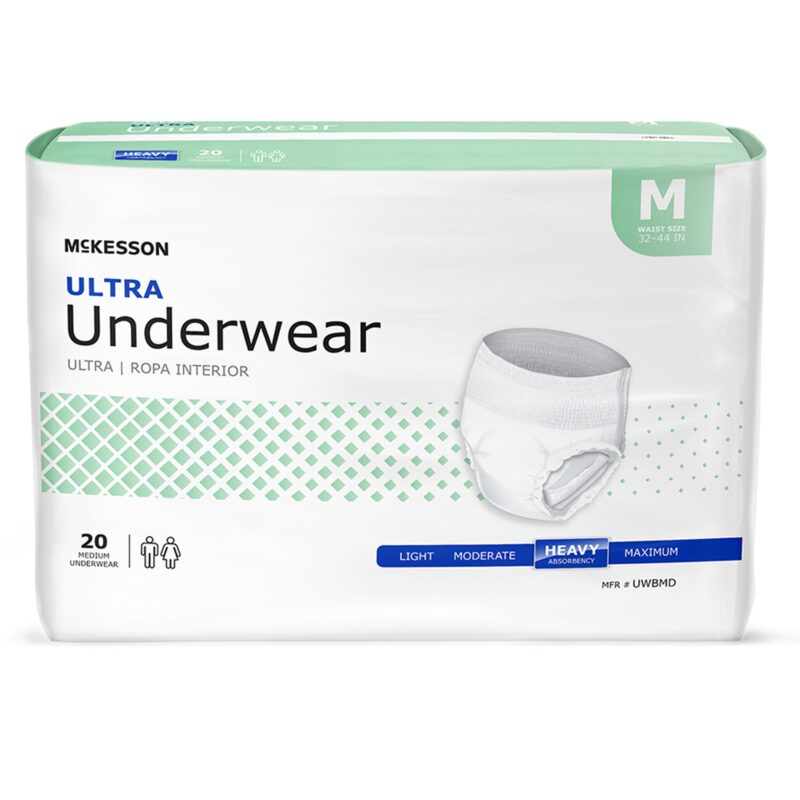 Unisex Adult Absorbent Underwear McKesson Ultra Pull On with Tear Away Seams Large Disposable Heavy Absorbency - Image 4