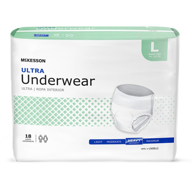 Unisex Adult Absorbent Underwear McKesson Ultra Pull On with Tear Away Seams Large Disposable Heavy Absorbency - Image 10