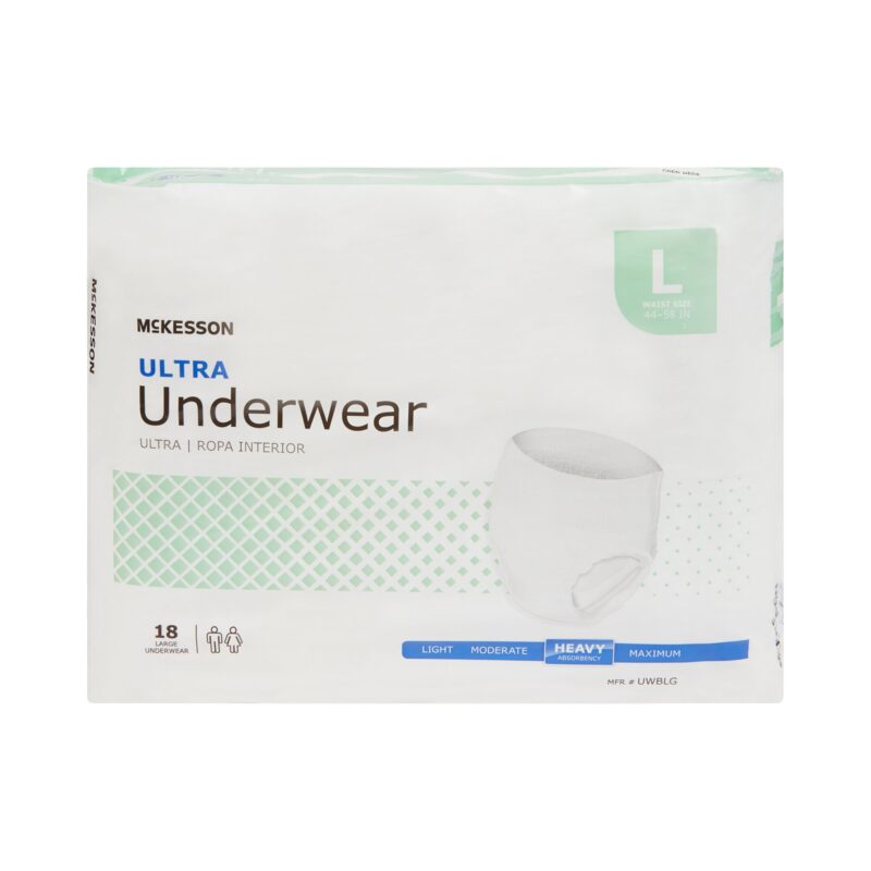 Unisex Adult Absorbent Underwear McKesson Ultra Pull On with Tear Away Seams Large Disposable Heavy Absorbency - Image 7