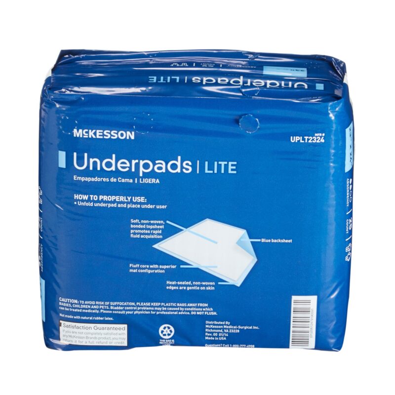 Disposable Underpad McKesson Super 30 X 36 Inch Fluff / Polymer Moderate Absorbency - Image 5