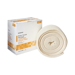 Elastic Tubular Support Bandage McKesson Spandagrip™ 4 Inch X 11 Yard Large Knee / Medium thigh Pull On Natural NonSterile Size F Standard Compression