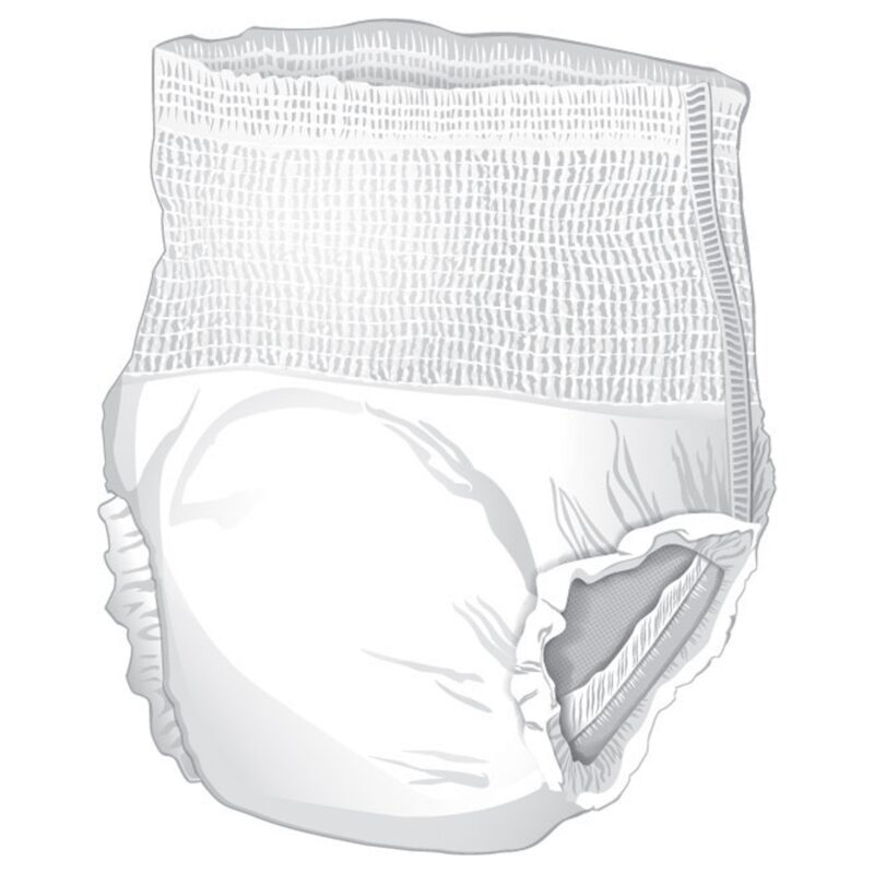 Unisex Adult Absorbent Underwear McKesson Pull On with Tear Away Seams X-Large Disposable Moderate Absorbency (56 Counts) - Image 3