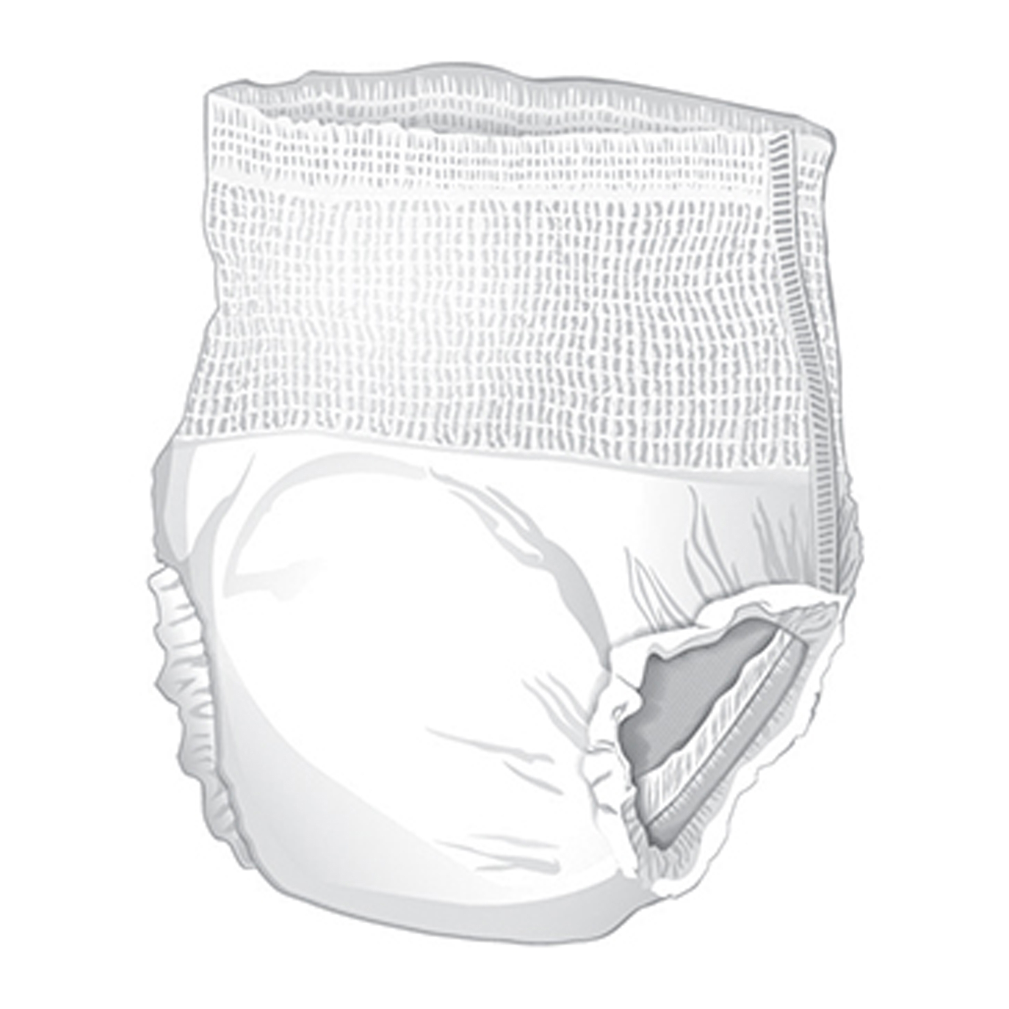 Unisex Adult Absorbent Underwear McKesson Pull On with Tear Away Seams Medium Disposable Heavy Absorbency (80 Counts) - Image 5