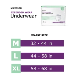 Unisex Adult Absorbent Underwear McKesson Pull On with Tear Away Seams Medium Disposable Heavy Absorbency (64 Counts) - Image 5