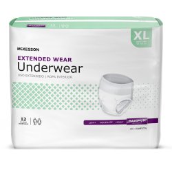 Unisex Adult Absorbent Underwear McKesson Pull On with Tear Away Seams X-Large Disposable Heavy Absorbency (48 Counts)