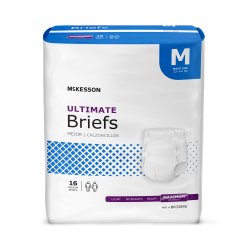 Unisex Adult Incontinence Brief McKesson Medium Disposable Heavy Absorbency (96 Counts)