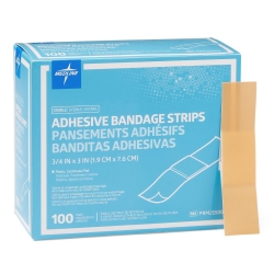 Adhesive Strip Medline 3/4 X 3 Inch Plastic Rectangle Tan Sterile (1200 Counts)