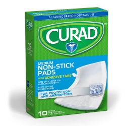 Non-Adherent Dressing with Adhesive Curad® 3 X 4 Inch Sterile 10 per Pack