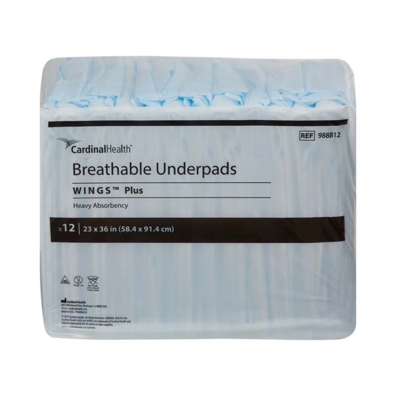 Disposable Underpad Wings™ Breathable Plus 23 X 36 Inch Fluff / Polymer Heavy Absorbency - Image 5