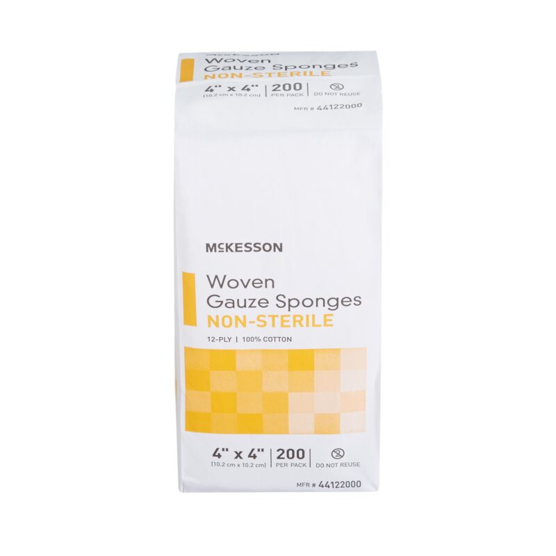Gauze Sponge McKesson 4 X 4 Inch 12-Ply NonSterile 200 per Pack - Image 3