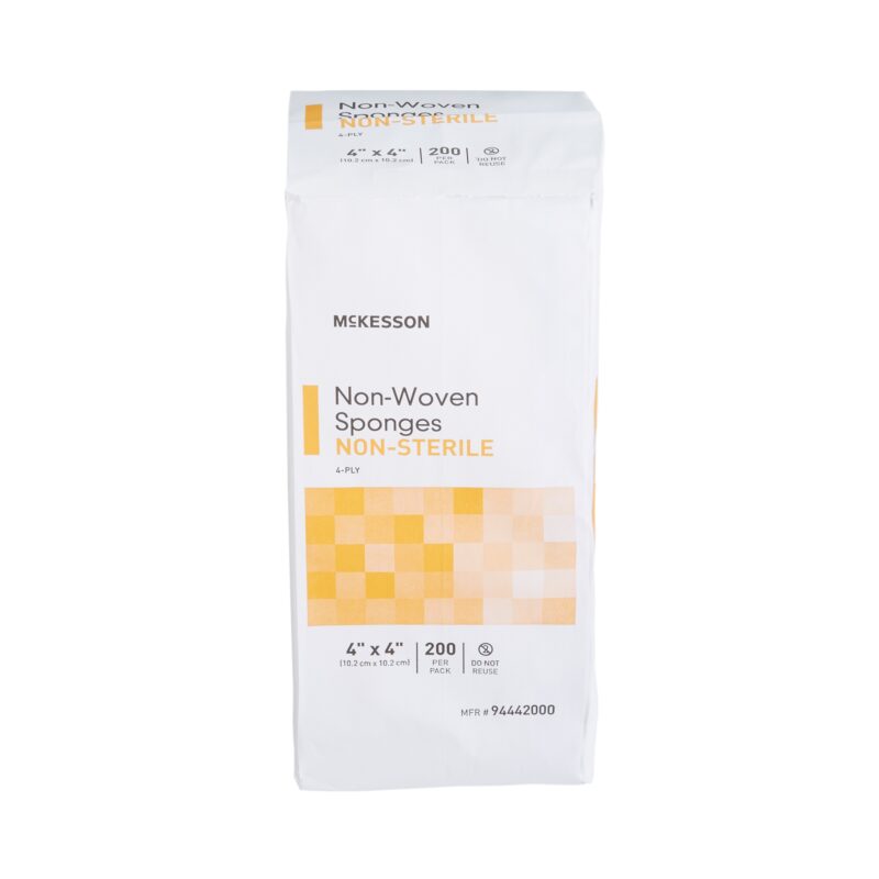 Nonwoven Sponge McKesson 4 X 4 Inch 4-Ply NonSterile 200 per Pack - Image 3