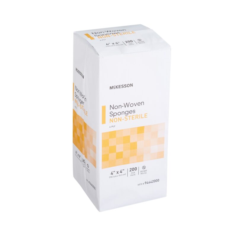 Nonwoven Sponge McKesson 4 X 4 Inch 4-Ply NonSterile 200 per Pack - Image 2