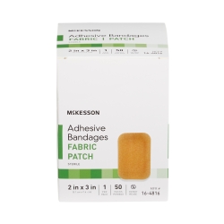 Foam Dressing McKesson 3 X 3 Inch With Border Film Backing Silicone Gel Adhesive Square Sterile