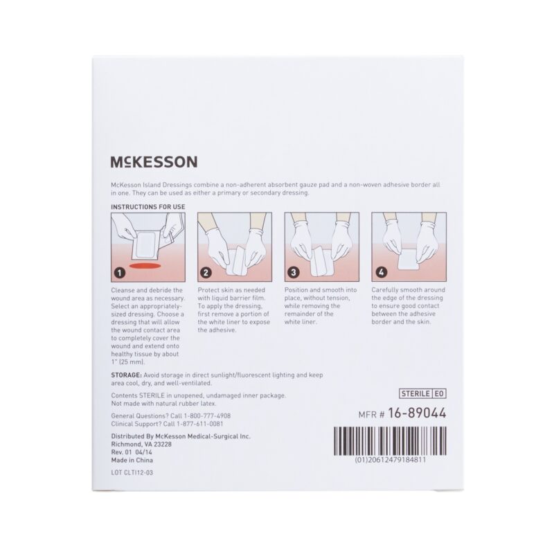 Island Dressing McKesson 4 X 4 Inch Square Sterile - Image 3