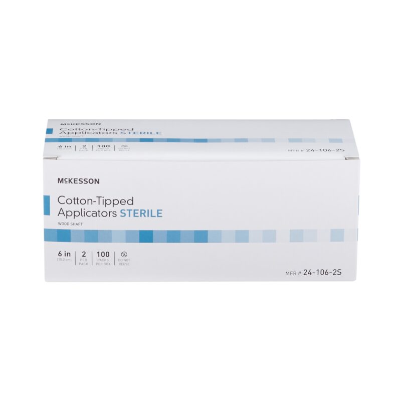 Swabstick McKesson Cotton Tip Wood Shaft 6 Inch Sterile 2 per Pack - Image 3