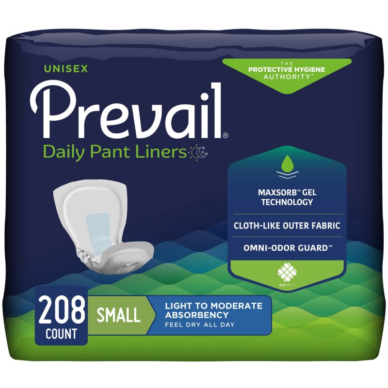 Incontinence Liner Prevail® Daily Pant Liners 12-1/2 Inch Length Moderate Absorbency Polymer Core Small