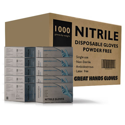 Great Hands Nitrile Gloves (100 Counts / Pack of 10)