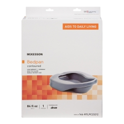 Contoured Bedpan McKesson Gray 84 oz. / 2484 mL - Image 4