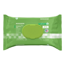 Flushable Personal Wipe McKesson Soft Pack Unscented 96 Count