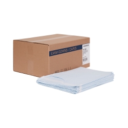 Exam Cape McKesson Blue One Size Fits Most Front / Back Opening Without Closure Unisex Disposable