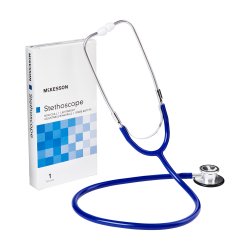 General Exam Stethoscope McKesson Royal Blue 1-Tube 22 Inch Tube Double Sided Chestpiece
