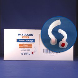 Guedel Oropharyngeal Airway McKesson Blue 50 mm Length Size 5 NonSterile Infant