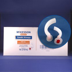 Guedel Oropharyngeal Airway McKesson White 70 mm Length Size 7 NonSterile Pediatric