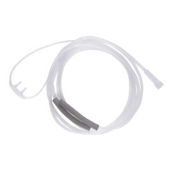 Nasal Cannula with Ear Cushion McKesson Adult Straight Prong / NonFlared Tip 7 Foot Tubing