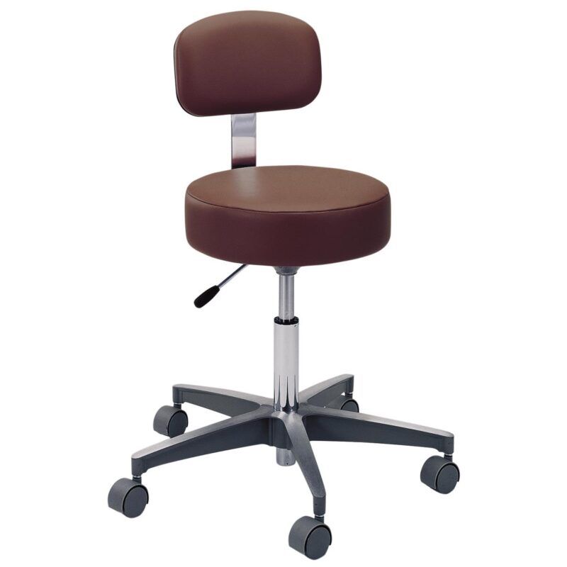 Pedigo Pneumatic Aluminum Stools with Back