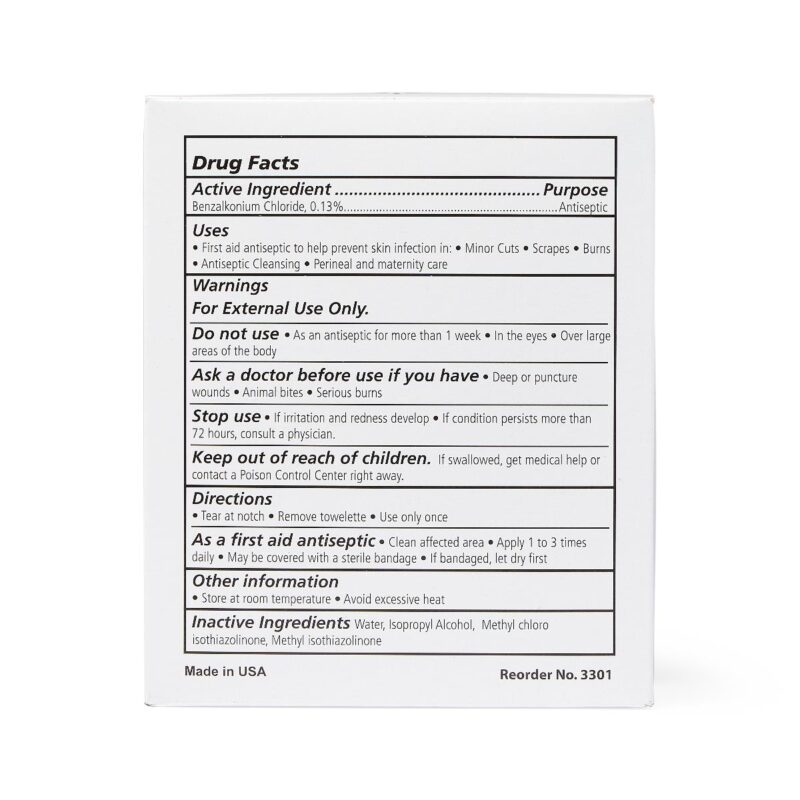 Medline Cleansing Towelettes with Isopropyl Alcohol - Image 3