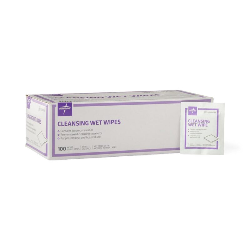 Medline Cleansing Towelettes with Isopropyl Alcohol - Image 9